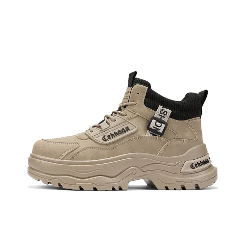 XINJIYUAN Высокие ботинки с толстой подошвой ботильоны короткие ботинок Martin мужской