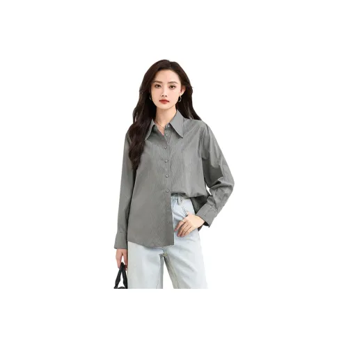 SMEN Серые Женские Рубашки