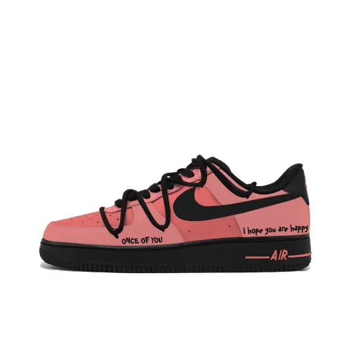 Nike Air Force 1 Ежевика Powderberry Устойчивый к истиранию противоскользящий низкий топ для детских скейтбордингов