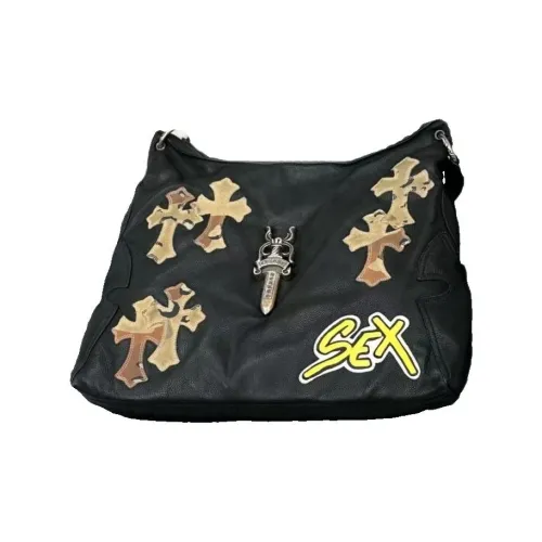 Chrome Hearts Камуфляж с кожаными вставками сумка женская черный