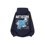 Тяжелый полиэстер-хлопок, темно-синий