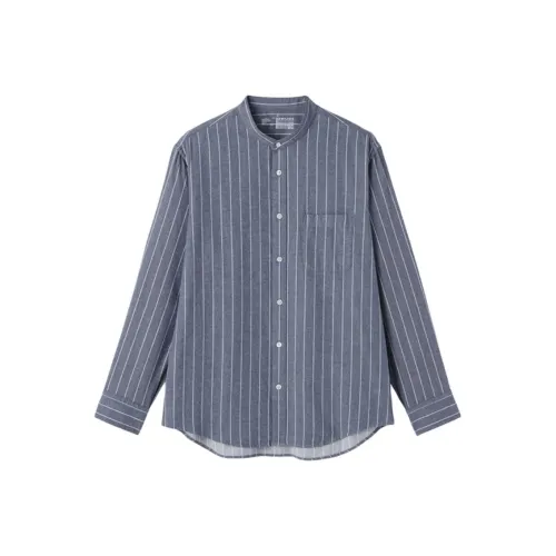 MUJI Фланелевые мужские рубашки