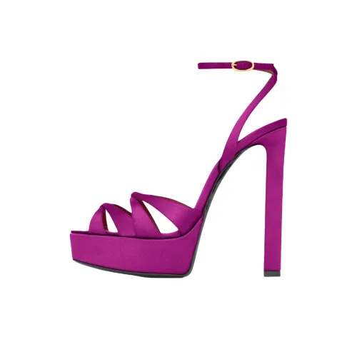 SAINT LAURENT Chandelle One Ремень Сандалии 14 см Женские Фиолетовые