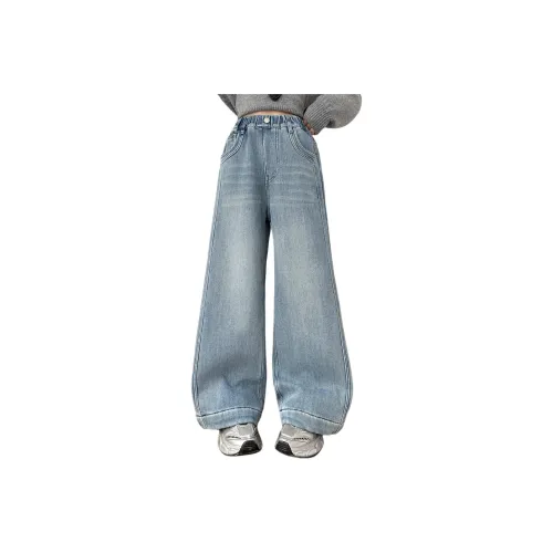 YALU Синий с флисовой подкладкой TTG1858 Школьный возраст Джинсы