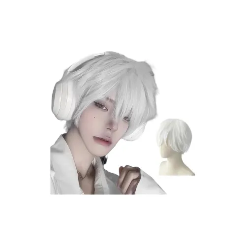 FYOSEE Японский стиль Обычный крой Юноша Стиль Белый мех Мужская парик Высокая температура Пряжа