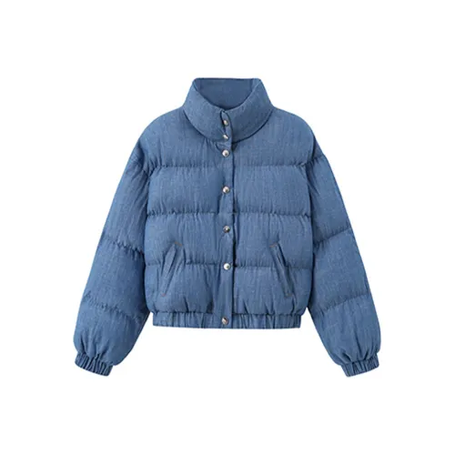 SOIE Синий Женские пуховики