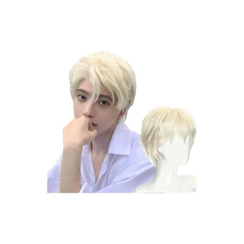 BEIQING Короткая стрижка Микро Strand Покрытие Мужская Перука Высокая Температура Пряжа