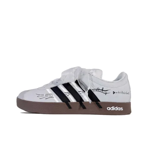 Adidas VL Court 2,0 JIAYE Piano Key Ballet Low Top German Army Sneakers Unisex Gray