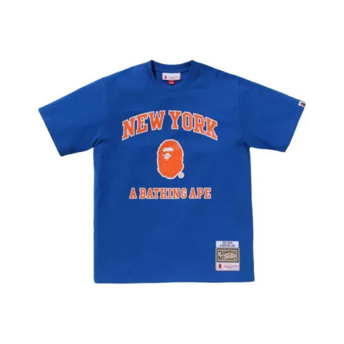 A BATHING APE MITCHELL NESS Коллекция NBA New York Knicks Fw25 T-Shirt Мужской
