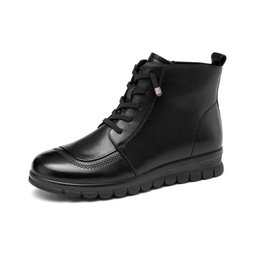 AOKANG Ботильоны Носки Crew Женские Черные