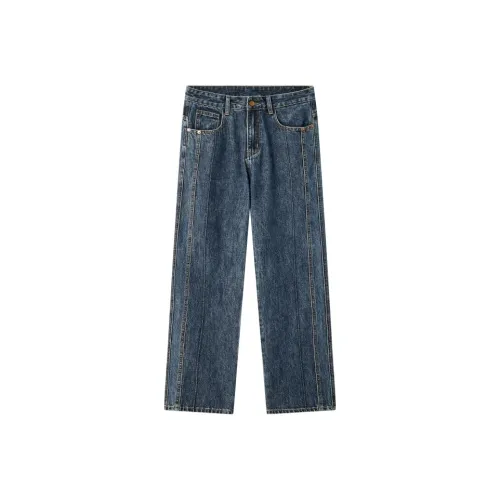 UKTK Темно-синий Мужские Джинсы