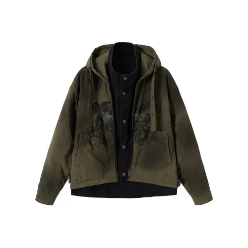 VERAF CA Темно-зеленый унисекс пуховики