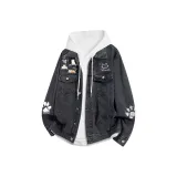 Чёрный Серый (Одиночное пальто)