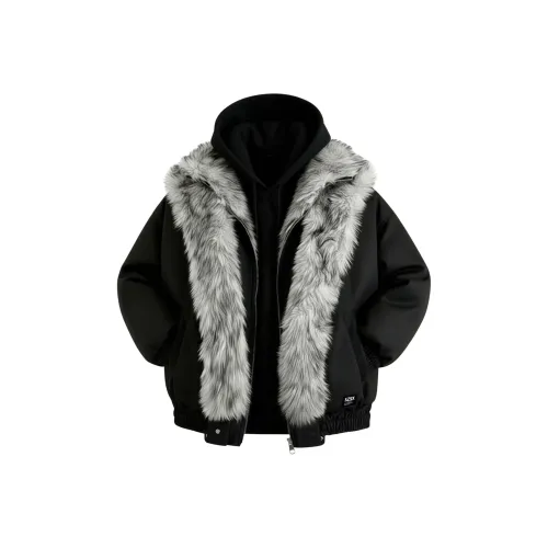 SZSX Черный [Волк Throne SOARING EAGLE] Унисекс Бархатные куртки