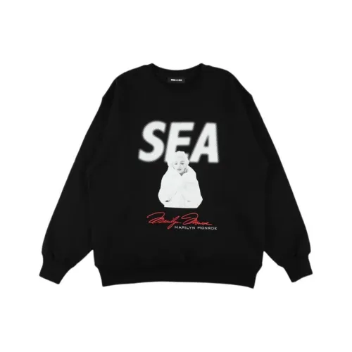 WIND AND SEA совместное издание Marilyn Monroe Коллаборация Fw25 Crewneck Sweatshirt Рубашка Свитшот Унисекс