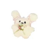 Розовый Белый Бант-Пилот Брелок Кролик