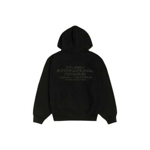 Stussy Fw25 International Size DESIGNS ZIP Hoodie Sweatshirt Unisex