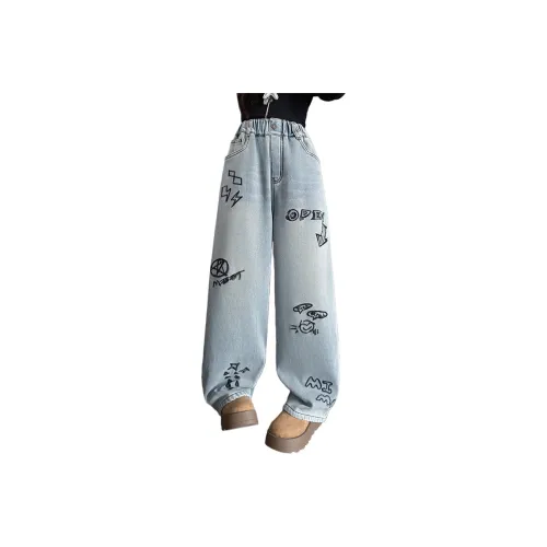 T.MOO Светло-синие джинсы для школьников