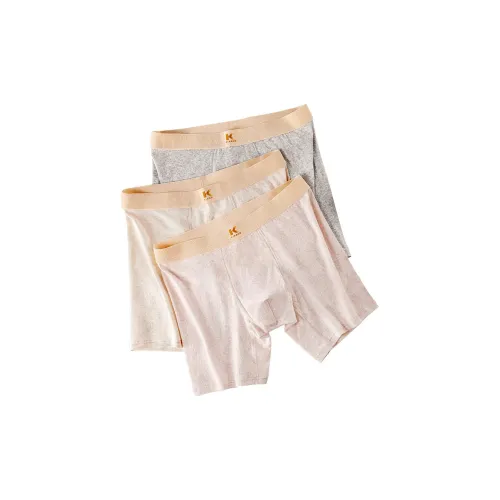 VIEKUCOOL 3 пачки [Серый + Светлый Абрикос + Светлый Серый] Мужские боксер-шорты