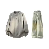 Фотиния Серый + Желтый Грязь Джинсы с Флисовой Подкладкой