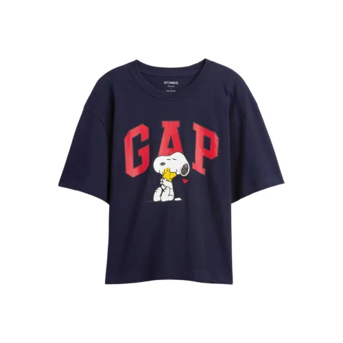 GAP совместная брендированная Морская синяя Женская T-рубашка