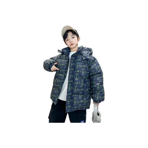 YALU Темно-синий школьный возраст утеплённые куртки