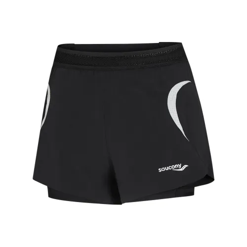 Saucony Глубокий Черный Женские Спортивные Шорты