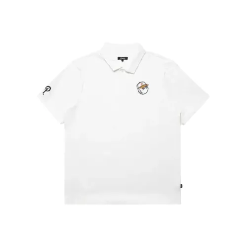 Malbon Golf Collaboration Белая Мужская Поло