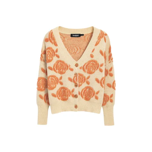 Desigual Цитрусово-оранжевый Красный Женский Трикотаж