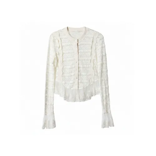 Tonlion Абрикос Женские Рубашки