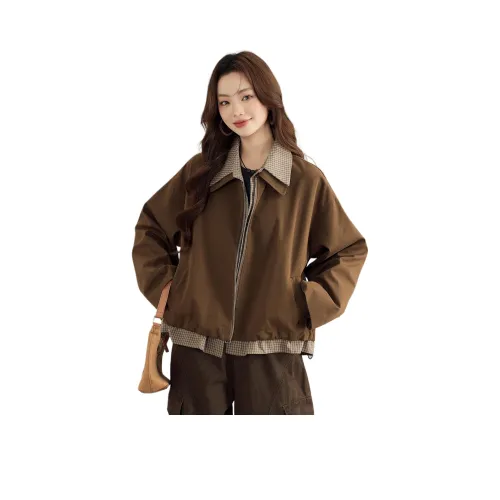 MENGXIAOQI Шоколад Женские Куртки