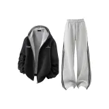 Black (Свитшот 600г Тяжелый Утолщенный) + Фотиния Серый