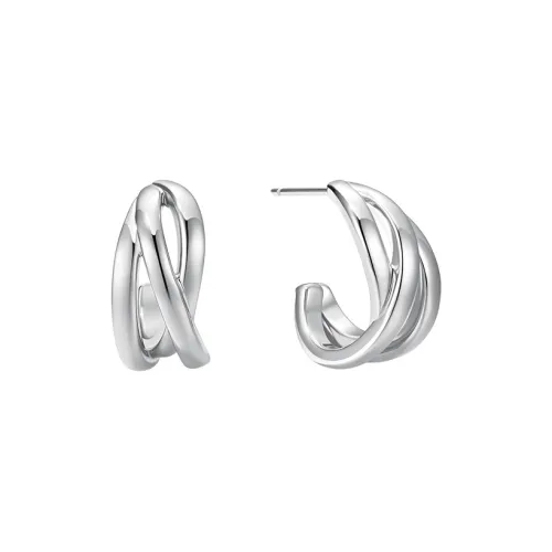 ONCHIC Серьги-гвоздики из меди с родиевым покрытием женские