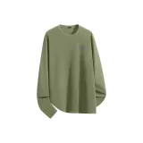 [1 пачка теплый флис круглый вырез] Армейский зеленый (Mf готический логотип с шипами на груди)