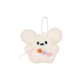 Розовая лента, цветочный дизайн, брелок в виде кролика, пилотный стиль