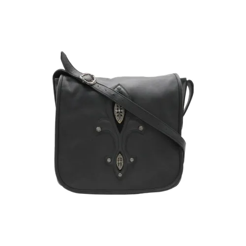 Chrome Hearts Кожа Сумка через плечо Сумка на плечо Сумка через плечо Унисекс Черная