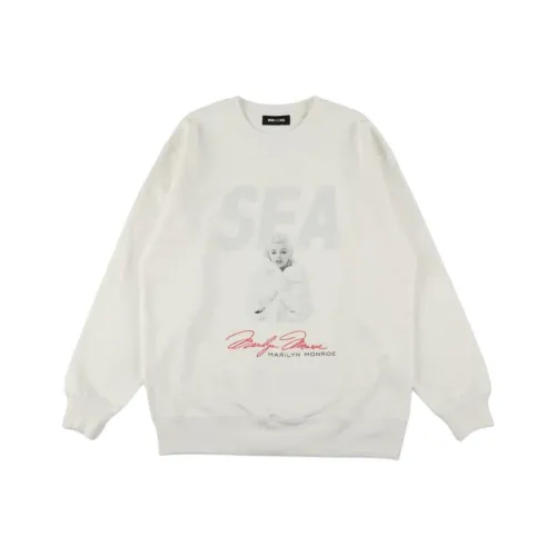 WIND AND SEA совместное издание Marilyn Monroe Коллаборация Fw25 Crewneck Sweatshirt Рубашка Свитшот Унисекс