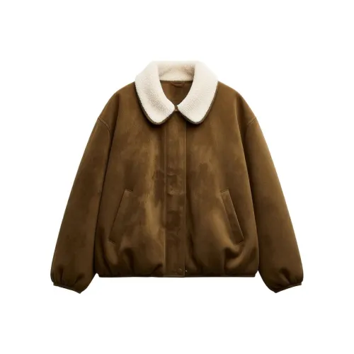 FLIM Темный кофейный женский бархатный куртки