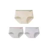 [Тип A Фотиния Хлопок 3 Пачка] Лимонно-желтый + Фотиния Серый + Сиреневый туман (10A Полные Брюки Антибактериальные, Мягкие и Дружественные к коже)