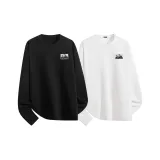 [2 пачки термостойкий круглый вырез] Черный (удобный логотип панды на груди) + Белый (удобный логотип панды на груди)