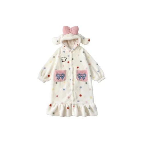 GOYN Гороховый узор Щенок Плащ Женские Банные халаты