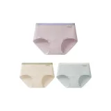 [Тип A Heather Cotton 3 Pack] Персиково-розовый + Лимонно-желтый + Бирюзовый (10A Полные Брюки Антибактериальные, Мягкие и Дружественные к коже)