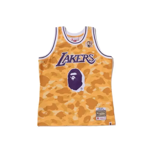 A BATHING APE Mitchell Ness X NBA Collaboration Los Angeles Lakers FW25 Баскетбольная майка Мужская