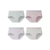 [Тип A Heather Cotton 4 Pack] Бирюзовый + Персиково-розовый + Сиреневый туман + Heather серый (10A Полные брюки Антибактериальные, Мягкие и Дружественные к коже)