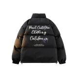 Чёрный хлопковый пуховик