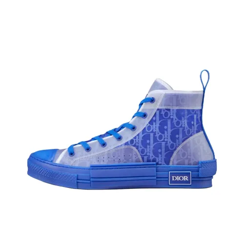 DIOR B23 OBLIQUE Высокие Топы Стильные Скейтбординг Мужские Сапфирово-Синий