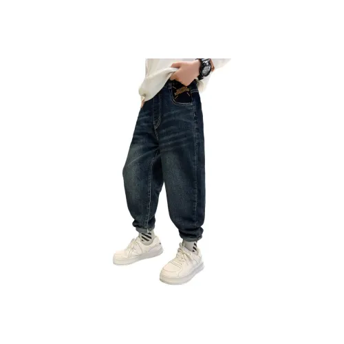 Marcolor Джинсовые синие штаны с флисовой подкладкой школьные джинсы