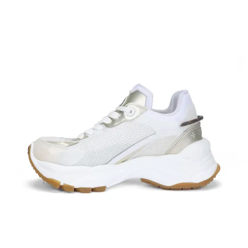 LOUIS VUITTON Run 55 Low Топ Повседневная обувь Женская Белая Золотая