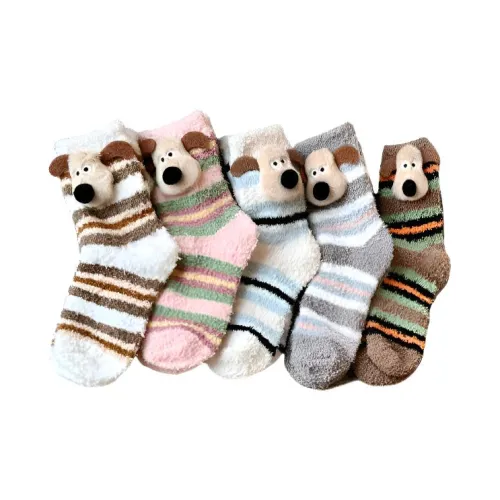 NATTY Полосы Щенок 5 пар Женские MID Носки до икры