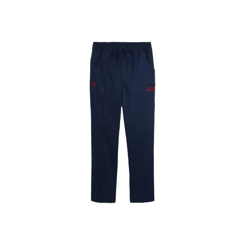 PUMA Porsche Legacy Морские Синий Мужские Вязаные Тренировочные Штаны